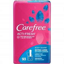 Carefree Original Ultra-Thin Panty Liners, Long, Unscented - 92
