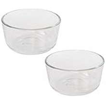 Pyrex (1) 7210 3-Cup Glass Food Storage Dish & (1) 7210-PC Plum Purple  Plastic Lid