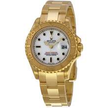 Pre-owned Yacht-Master White Dial Ladies Watch