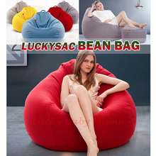 Buy Librao Bean Bag Chair Sofa CoverNo Filler Lazy Lounger High Back  Large Bean Bag Storage Chair Cover Sack for Adults and Kids Without Filling  Blue M Online at desertcartINDIA