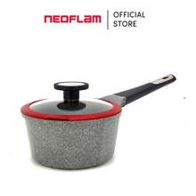 Neoflam Vulcan 2QT Saucepot 18cm with Glass Lid, T-Coating, Made in Korea
