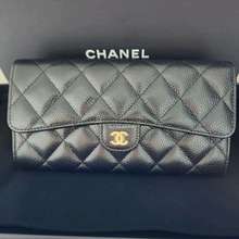 Buy Chanel Preloved CHANEL classic flap Card Case matelasse card case name  card holder lambskin black gold hardware Online  ZALORA Malaysia
