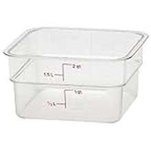 Cambro 4SFSPPSW3190 Set of 3 Square Food Storage Containers  with Lids, 4 Quart : Home & Kitchen