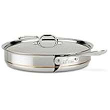 All Clad Copper Core 5-ply Sauce Pan (with Lid) - 4 Qt (6204 SS)