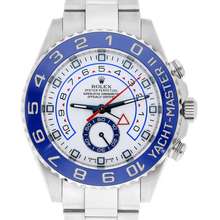 Pre-owned Yacht-Master Automatic White Dial Mens