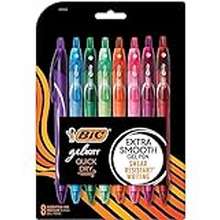  BIC Gel-ocity Stic Assorted Colors Gel Pen Set, Medium Point  (0.7mm), 14-Count Pack, Colorful Pens for Journaling and Lists  (RGSMP14-AST) : Office Products