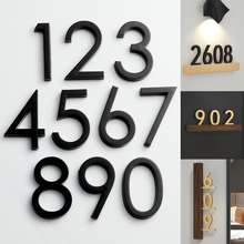 Numeros Casa Exterior ABS Adhesive Glossy 3D House Number Door Plate Sign  Outdoor Hotel Room Number