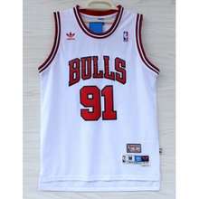 Men's Chicago Bulls Dennis Rodman #91 Nike White Swingman Jersey -  Association Edition